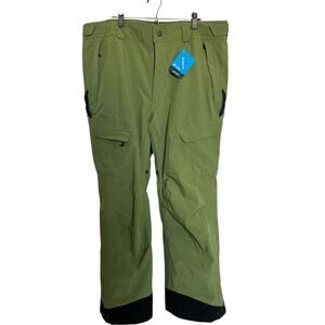 NWT Columbia Powder Stash II Ski Pants, Men, Green, XL, Adjustable, Insulated